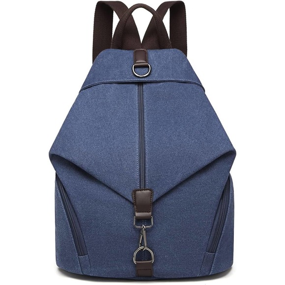 JOSEKO NEW Blue Denim Color Canvas Bag PERFECT SIZE Daypack - Picture 1 of 5
